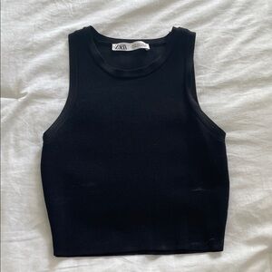 BNWOT** Zara Classic Black Tank Top
